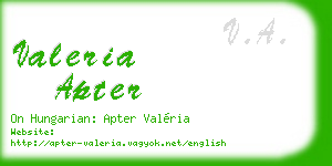 valeria apter business card